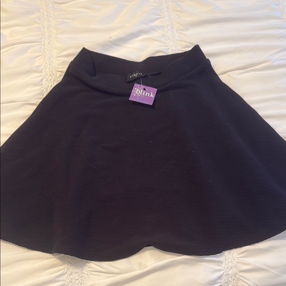 Everly Black Mini Skater Skirt Casual